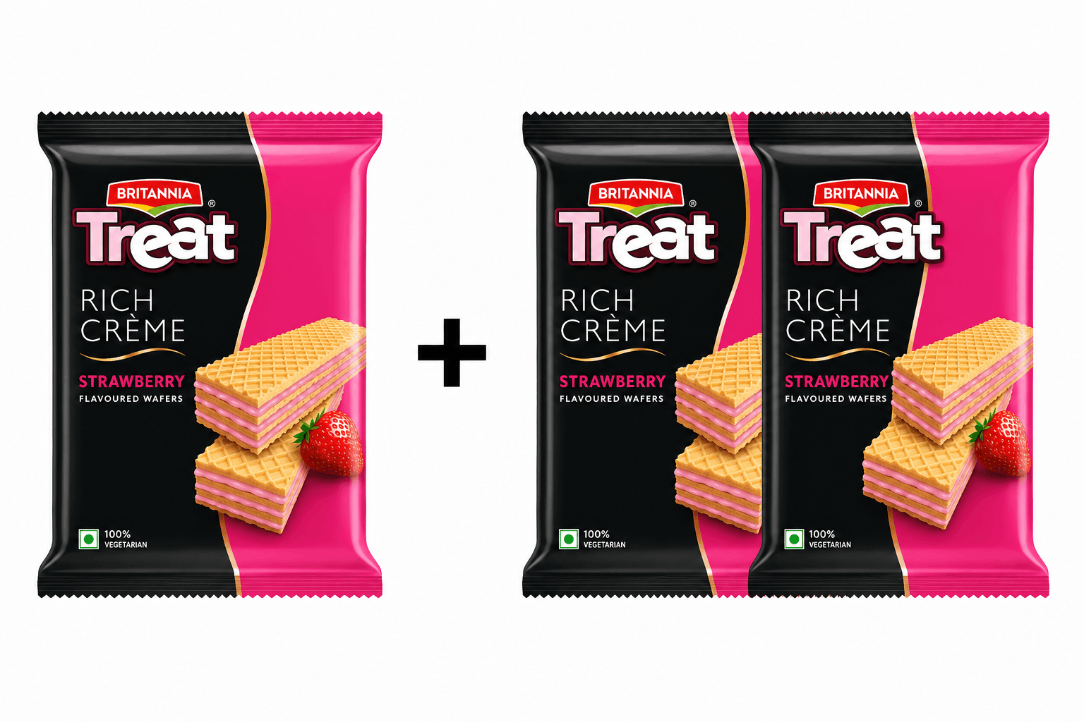 BRITANNIA TREATS VANILLA WAFERS 55G